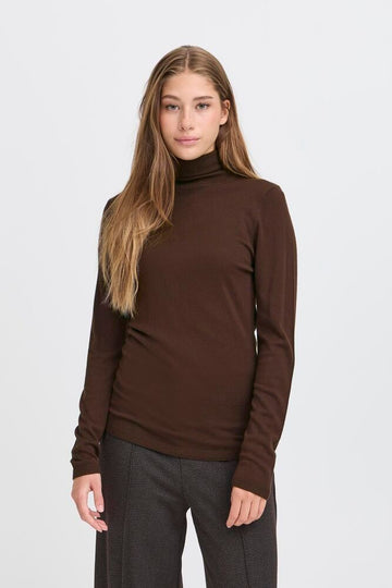 Coffee Turtle Neck Sweater